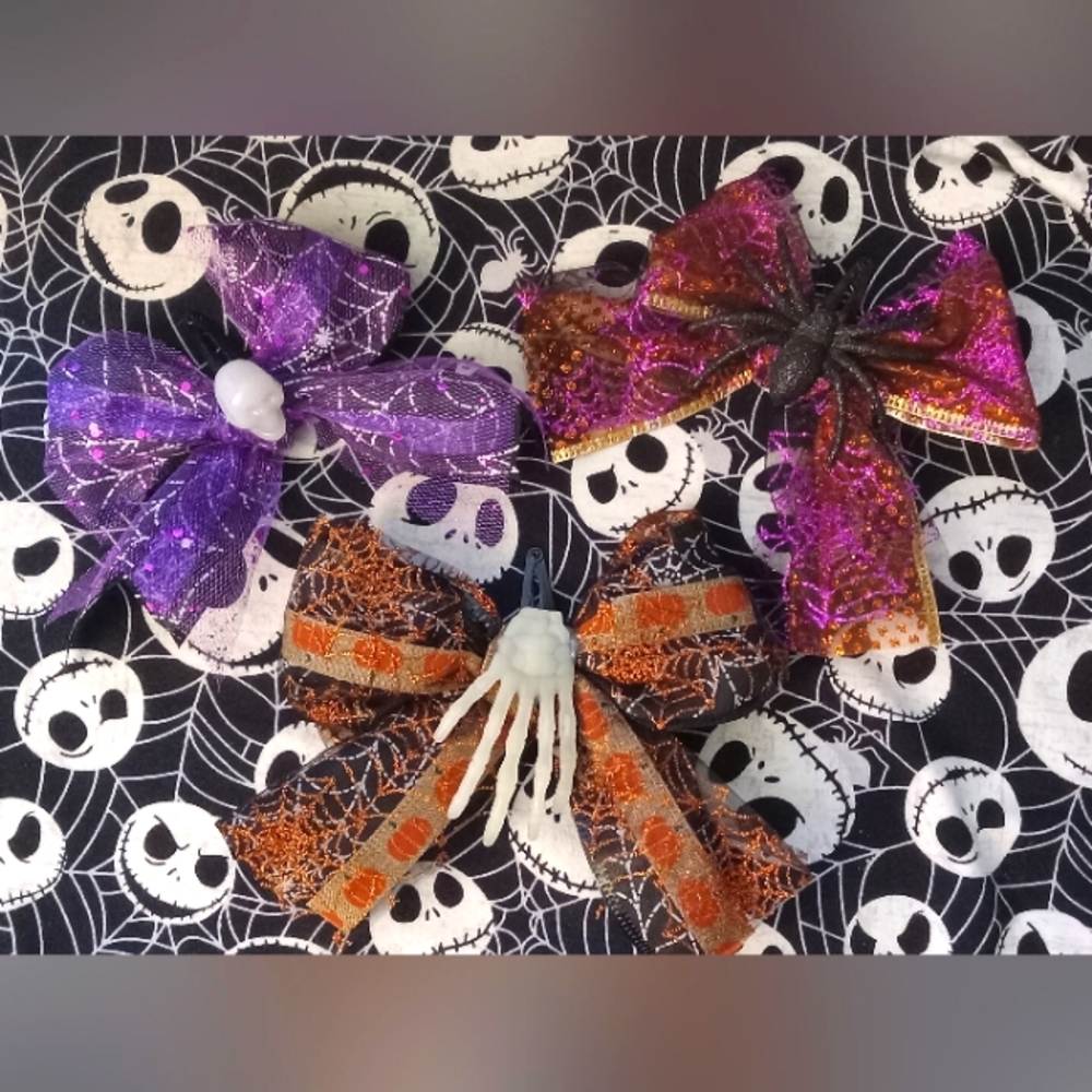 Handmade Halloween Hair Bow Accessories
